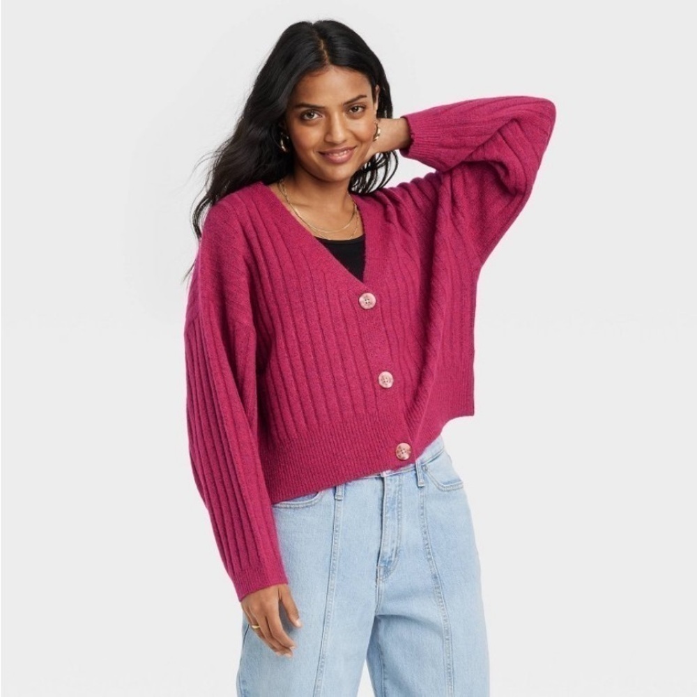 A new day magenta cardigan new